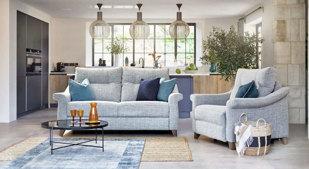 G Plan Riley fabric sofa chair